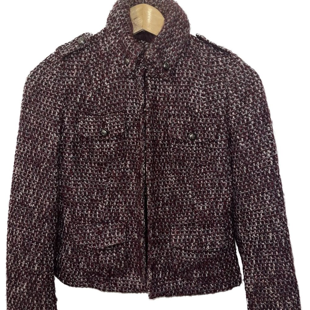 Sinequanone REUVENS2 French Designer Tweed Burgundy Jacket